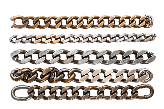 Horizontal Metal Chain Borders Set png