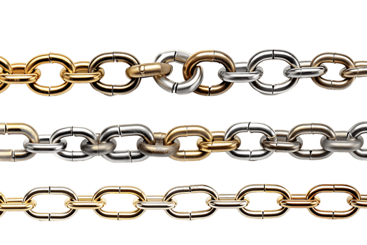 Metal Chain on transparent Isolated png