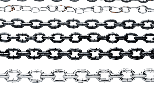 Set of Chains Isolated on transparent png