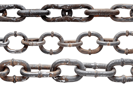 Horizontal Metal Chains Isolated png