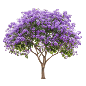 Jacaranda Mimosifolia Tree Isolated on Clear Background png