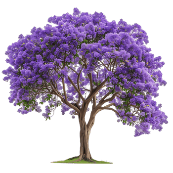 Jacaranda Mimosifolia Tree on Transparent Background png