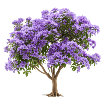 Jacaranda Mimosifolia Tree Isolated on Transparent Background png