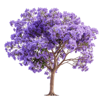 Jacaranda Mimosifolia Tree on Clear Background png