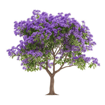 Jacaranda Mimosifolia Isolated on Transparent Background png