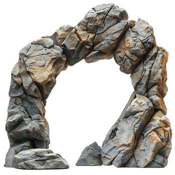 Artificial Rock Archway Isolated png