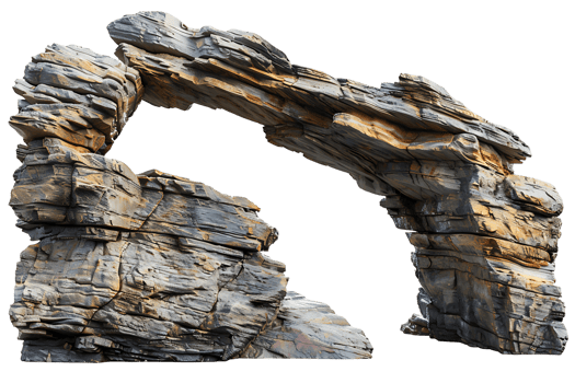 Transparent Background Rock Archway png