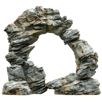 Transparent Background with Rock Archway png