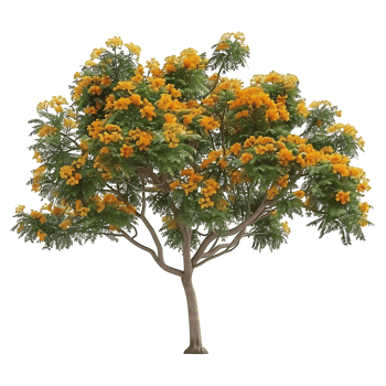 Caesalpinia Ferrea Isolated on Transparent png