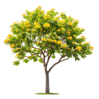 Caesalpinia Ferrea Tree on Clear Background png