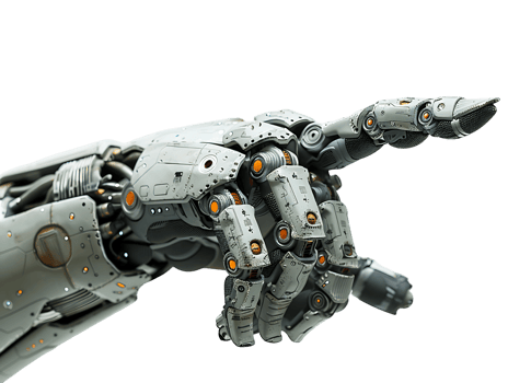 Robotic Hand Isolated on Clear Background png