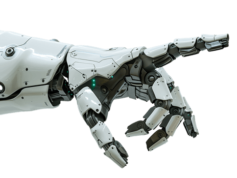 Mechanical Hand on Transparent Background png