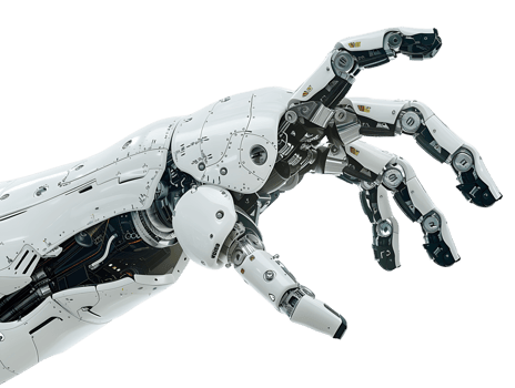 Futuristic Robot Hand on Transparent Background png