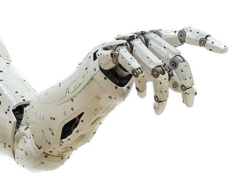 Robotic Hand on Transparent Background png