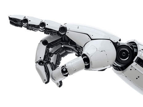 Mechanical Hand Isolated on Transparent Background png