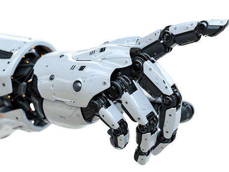 Cyber Hand Isolated on Transparent png