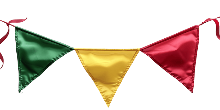Green Yellow Red Ribbon Banner png