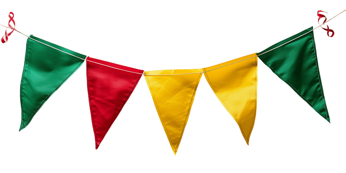 Colorful Party Banner Cutout png
