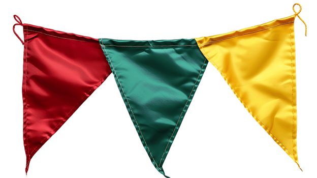 Isolated Banner in Green Yellow Red png