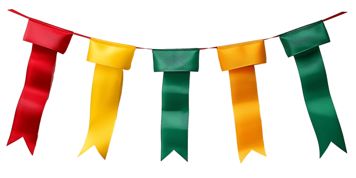 Colorful Flag Banner Cutout png