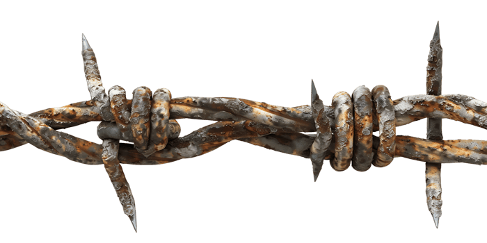 Barbed Wire Cutout on transparent png