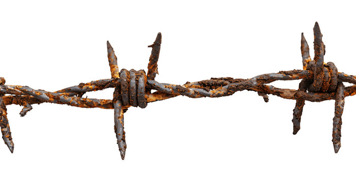 transparent Background with Barbed Wire Border png