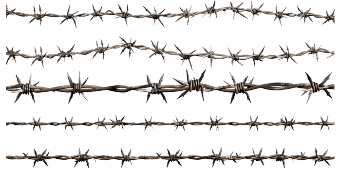 Barbed Wire Fence Isolated png