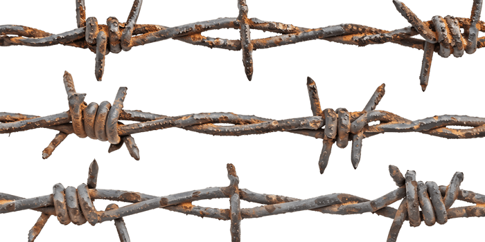 Isolated Barbed Wire on transparent Background png