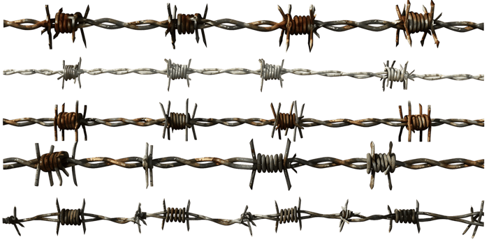 transparent Background Barbed Wire Cutout png