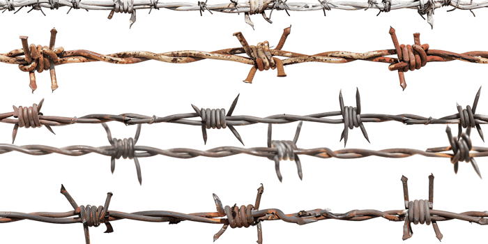 Barbed Wire Border Cutout on transparent png
