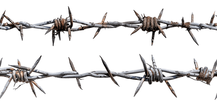 Barbed Wire Cutout with transparent Background png