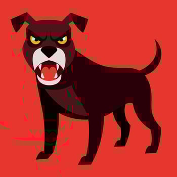 Boxador dog angry icon illustration vector