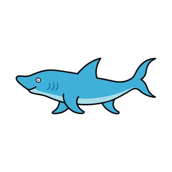 Bull Shark walks icon illustration vector