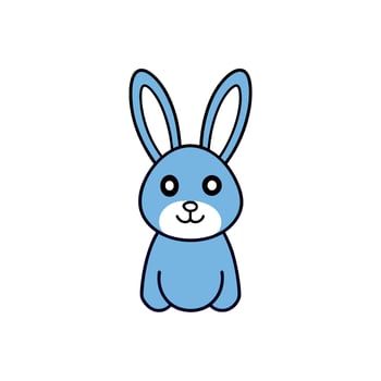 Bunny flies icon illustration vector