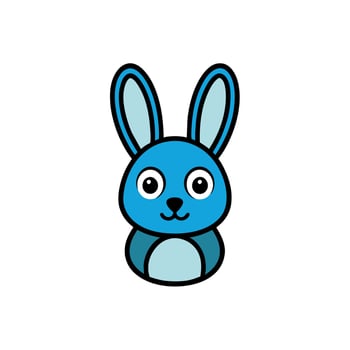 Bunny goes icon illustration vector
