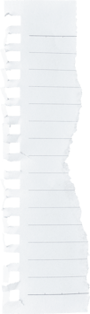 White Textured Torn Lined Paper Piece png