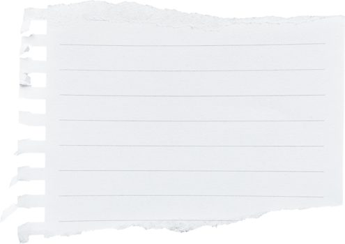 White Textured Torn Lined Paper Piece png
