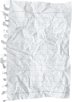White Textured Torn Lined Paper Piece png