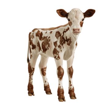 Cute Calf Isolated On Transparent Background png