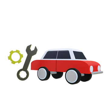 3 D illustration of car repair icon png