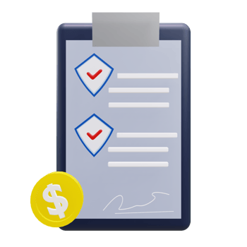 3 D illustration of plan insurance icon png