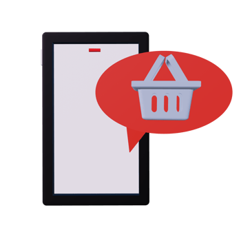 3 D illustration of order online icon png