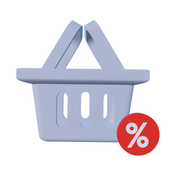 3 D illustration of diskon icon png