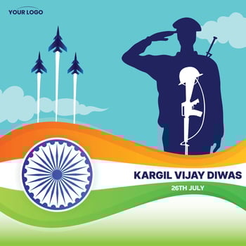 Kargil Vijay Diwas celebration concept, banner, poster, post, greeting illustration vector