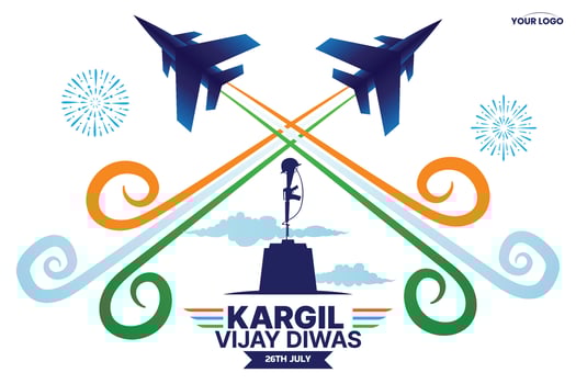 Kargil Vijay Diwas celebration concept, banner, poster, post, greeting illustration vector