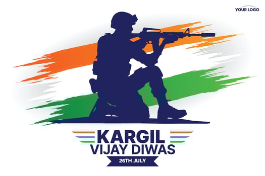 Kargil Vijay Diwas celebration concept, banner, poster, post, greeting illustration vector