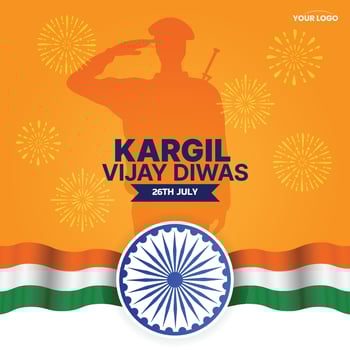 Kargil Vijay Diwas celebration concept, banner, poster, post, greeting illustration vector
