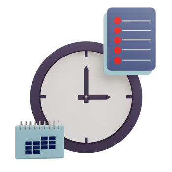 3 D illustration of daily routine icon png