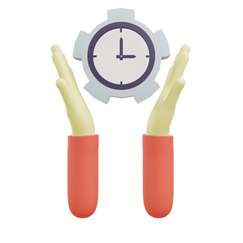 3 D illustration of time management icon png