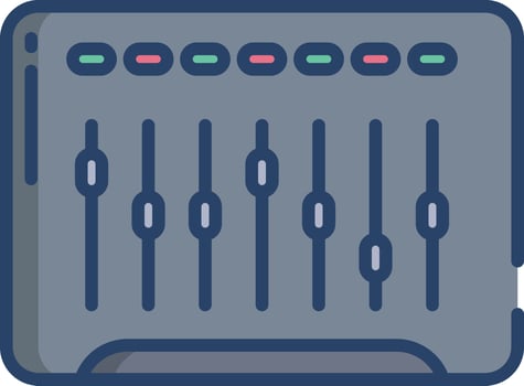 Console linear color illustration vector